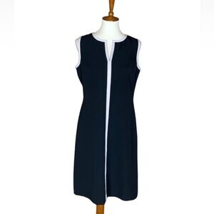 Kasper sleeveless sheath dress Size 8 Black and tan